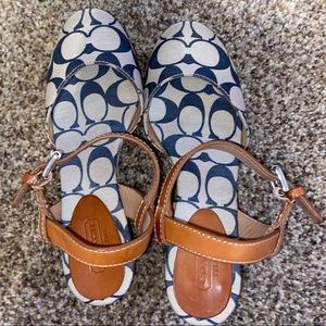 Coach Navy and Brown Weges